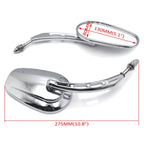 Chrome 8mm Big Rear Side Mirror for Harley Dyna Super Glide (2006–2017)