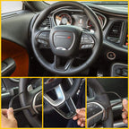 Carbon Fiber Steering Wheel Trim for Dodge Challenger Charger (2015â2023)