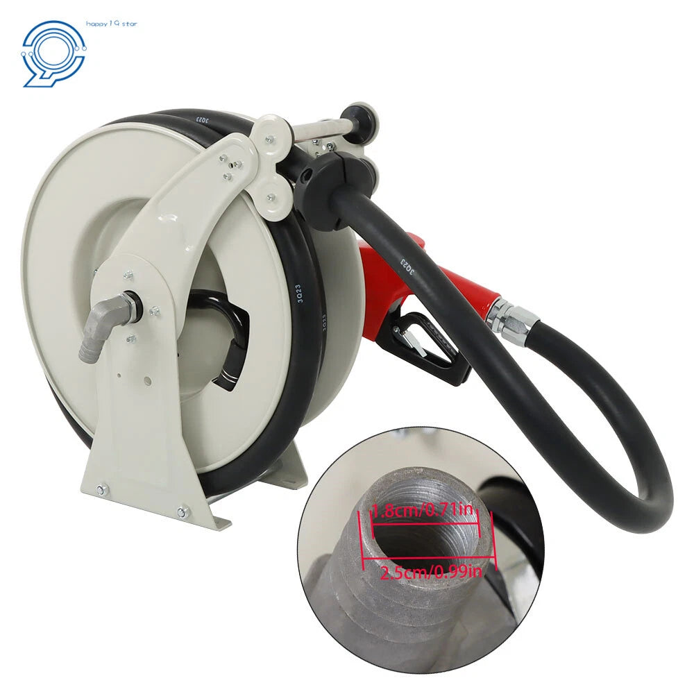 Retractable Diesel Fuel Hose Reel 1" x 33' for Auto Refueling