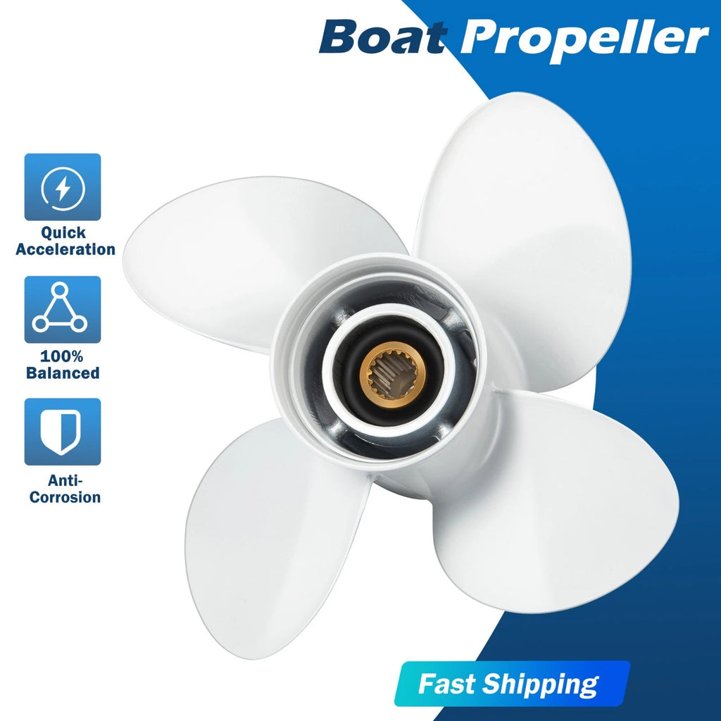 4-Blade Aluminum Propeller for Yamaha 60-115 HP (RH) (13 x 17)