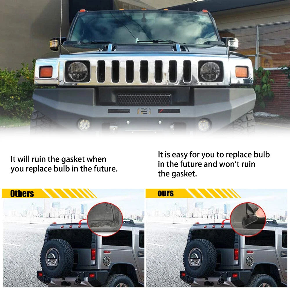 10X Cab Marker Roof Lights Seal for Hummer H2 (2003-2009)