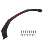 Front Bumper Lip Spoiler Splitter Protector for Universal Car (2 Layer, Glossy Black)