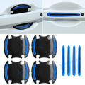 8x 3D Blue Carbon Fiber Door Handle Reflective Strip Guard for (—–—)