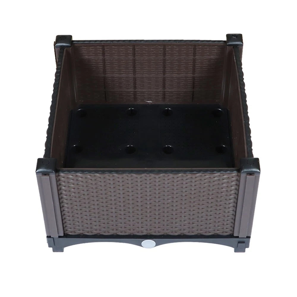 Garden Bed Outdoor Planter Box for Flowers Plants Herbs Vegetables PP
