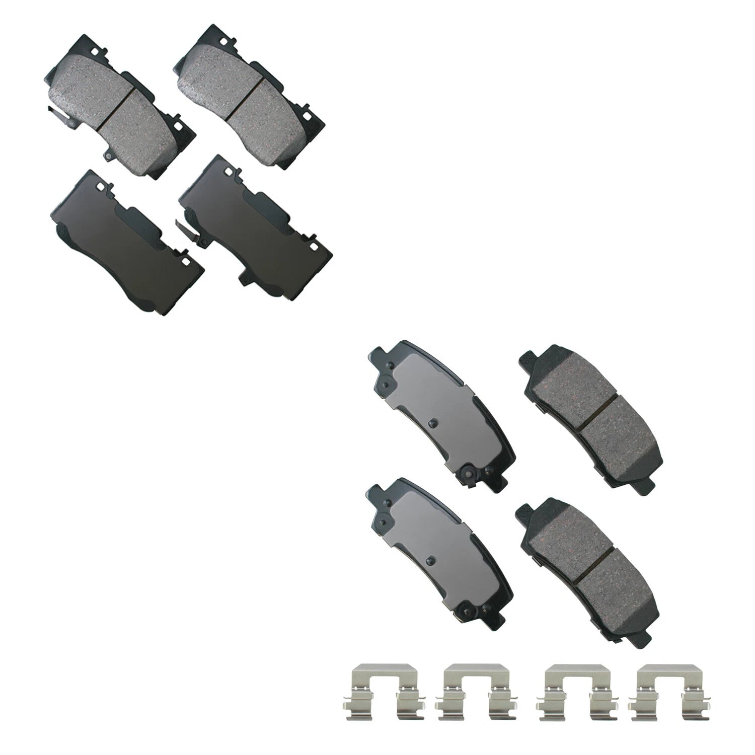 Set of 4 Akebono ProACT Ceramic Disc Brake Pads for Ford Mustang (2015–2021)