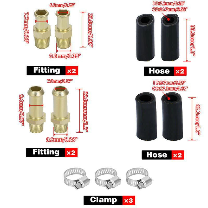 Adjustable Fuel Pressure Regulator Kit for Universal Carburetor (1-6 PSI)