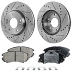 Front Brake Disc Rotors and Pads Kit for Kia Soul, Hyundai Sonata, Tiburon, Optima