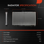 Radiator for Mitsubishi Lancer (2003-2006) 2.0L Turbo
