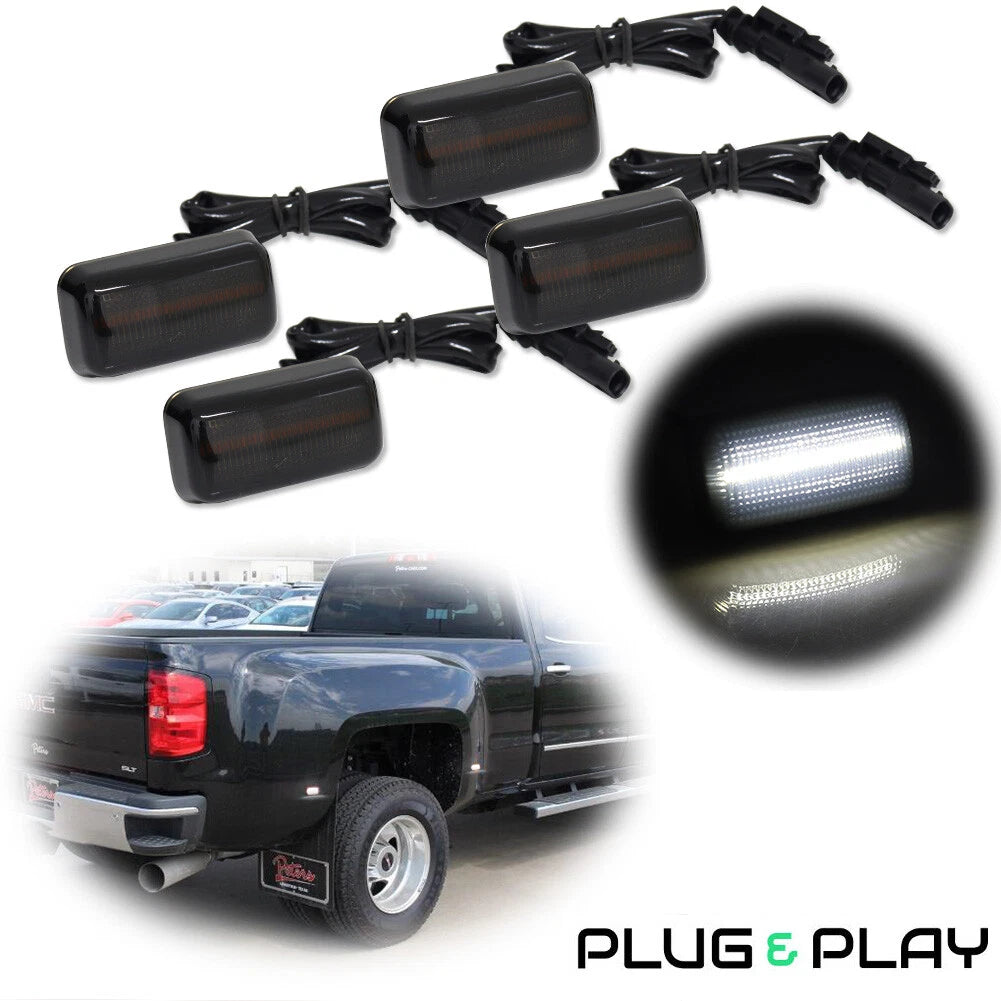 Set of 2 LED Side Marker Lights for GMC Sierra 2500HD 3500HD Dually Bed