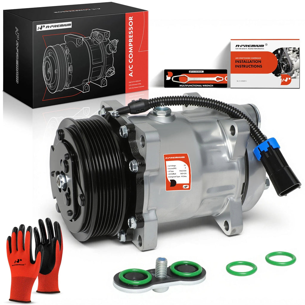 A/C Compressor with Clutch for Chevy C6500 Kodiak GMC C6000 (1996–2009)