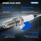 Set of 4 Iridium Spark Plugs for Yamaha Grizzly 600 660 (1998–2008)