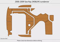EVA Foam Teak Deck Floor for Sea Ray 240/245 Sundancer (2006–2009)