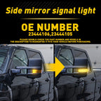Tow Side Mirror Signal Light Switchback LED for Chevy Silverado GMC Sierra (2014–2018)