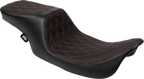 Predator 2-Up Seat for Drag Specialties (Vinyl, Double Diamond, Red)