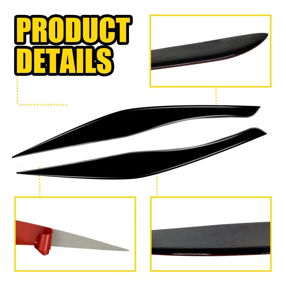 Headlight Eyebrow Eyelid Cover Trim for BMW 3 Series E90 E91 (2005–2012)