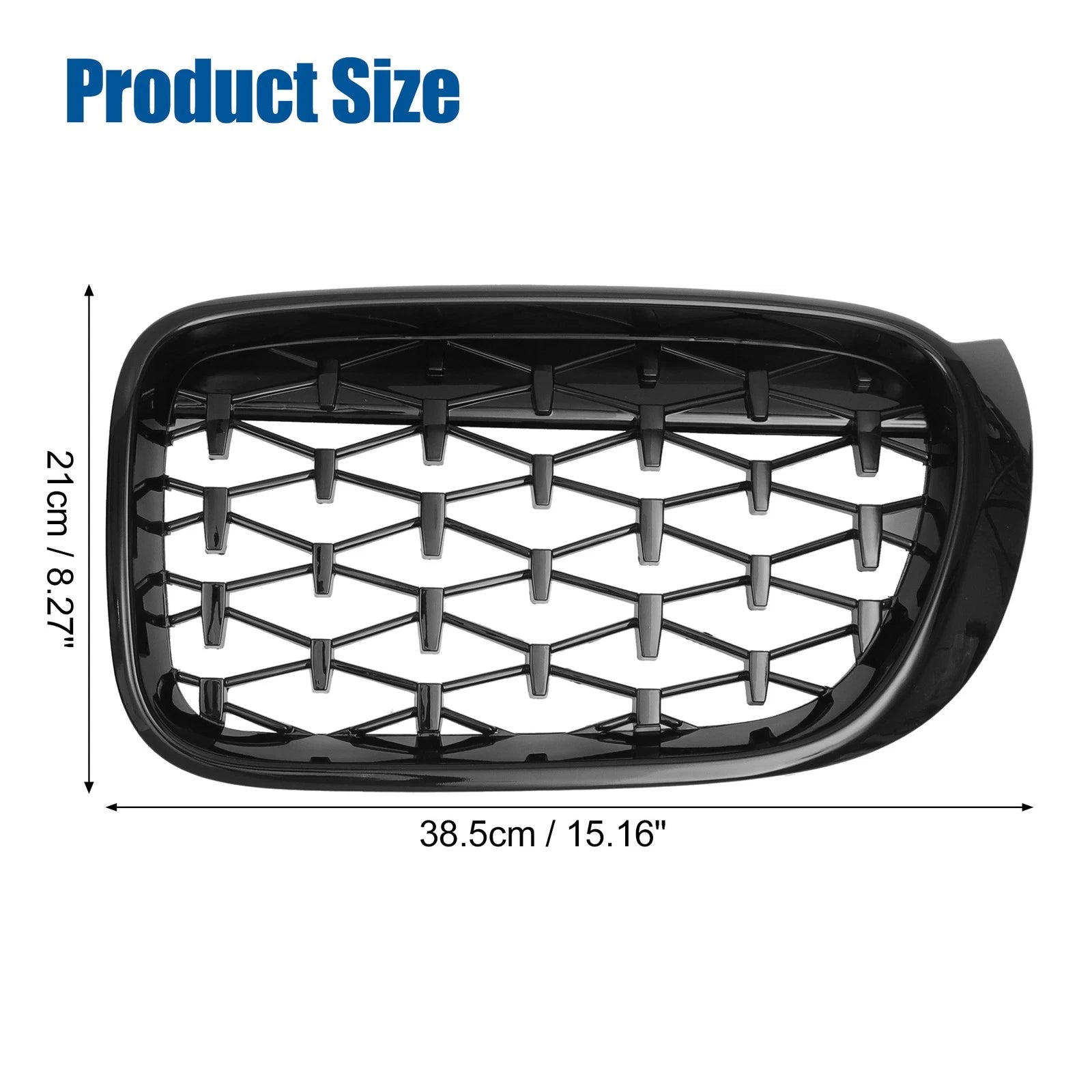 1 Pair Front Hood Bumper Grille Grill for BMW X3 F25 (2014–2017) Diamond Star