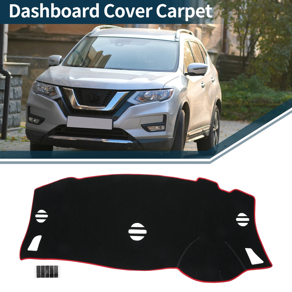 Dashboard Dash Cover Mat for Nissan Elgrand E52 (2010–2024) Black Red Set