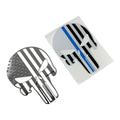 Thin Blue Line Punisher Skull Emblem Polished Stainless for Dodge Charger (2015–2023)