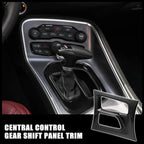 Carbon Fiber Black Central Control Gear Shift Panel Trim for Dodge