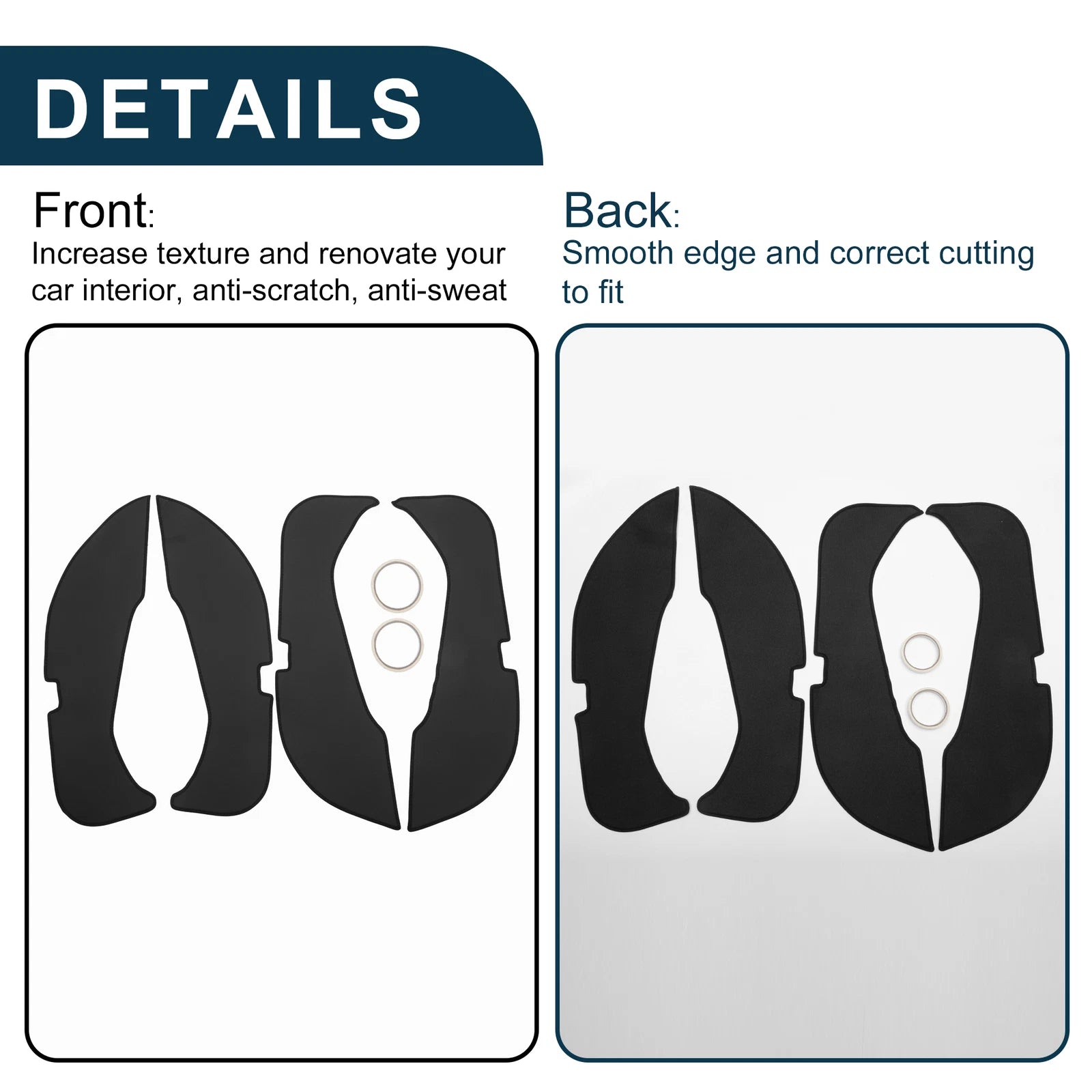 Set of 4 Car Door Leather Anti Kick Pad Stickers for Mercedes-Benz E Class (2016)