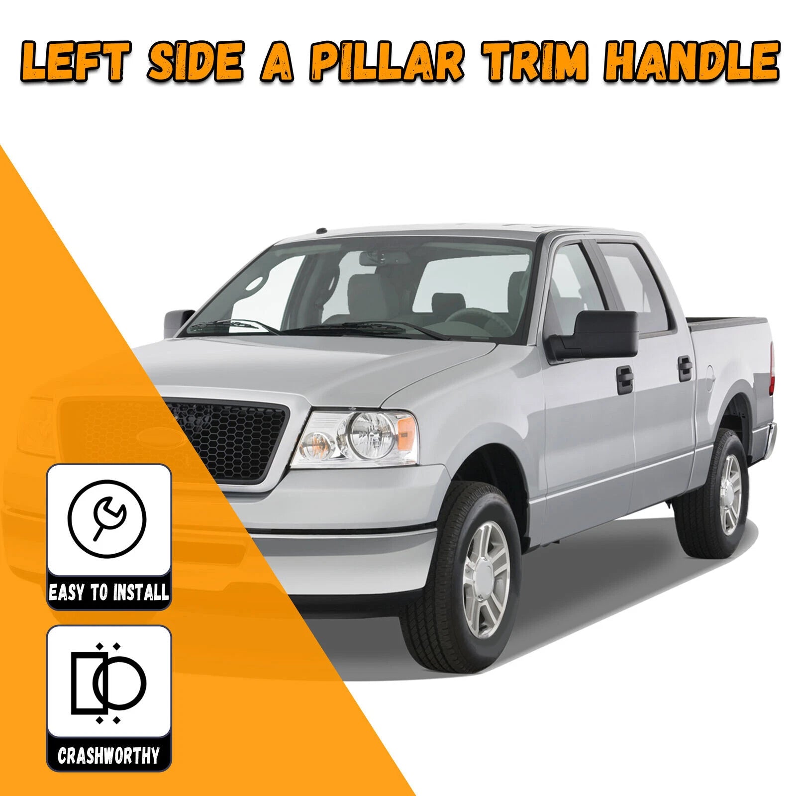 A Pillar Interior Trim Handle for Ford F-150 (2004–2008) - Gray