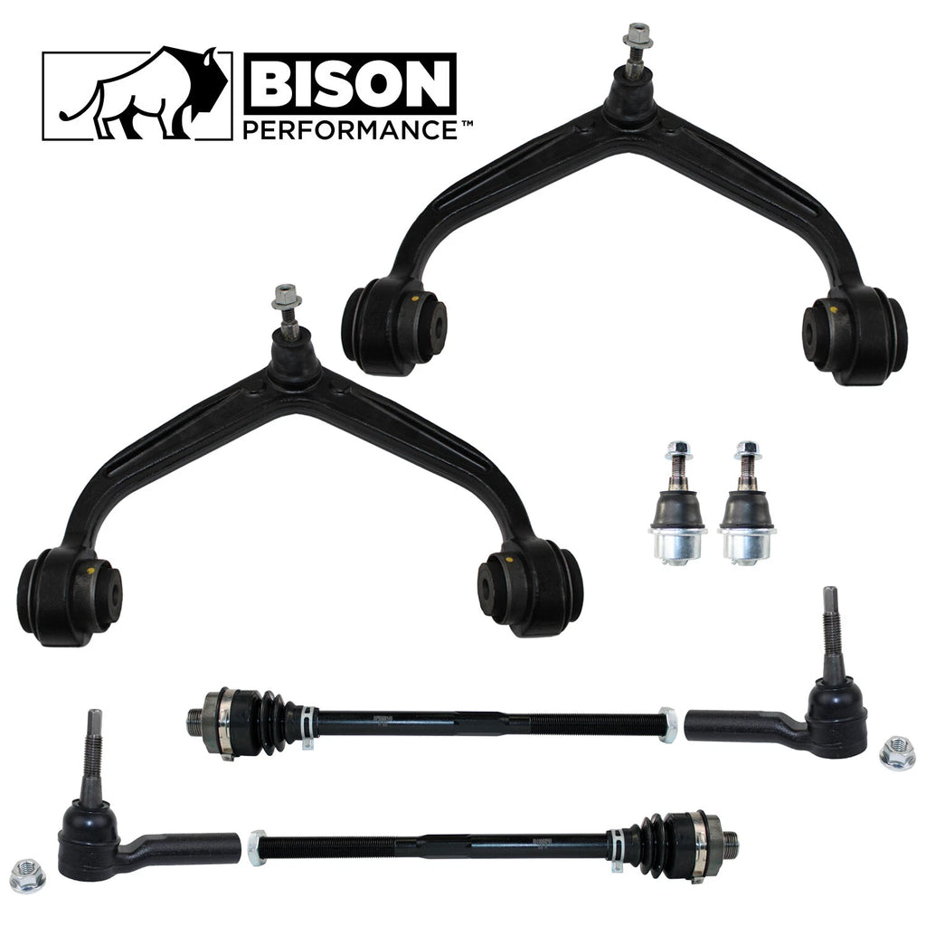 8pc Front Upper Control Arms & Tie Rod Ends Kit for Chevy GMC