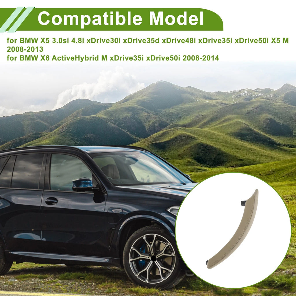 Door Panel Handle Pull Trim Cover for BMW X5 (2008–2013) No. 51416970238 Beige