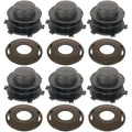 Set of 6 Trimmer Head Spools & Cap Covers for Stihl (4002-713-3017, 4002 713 9708)