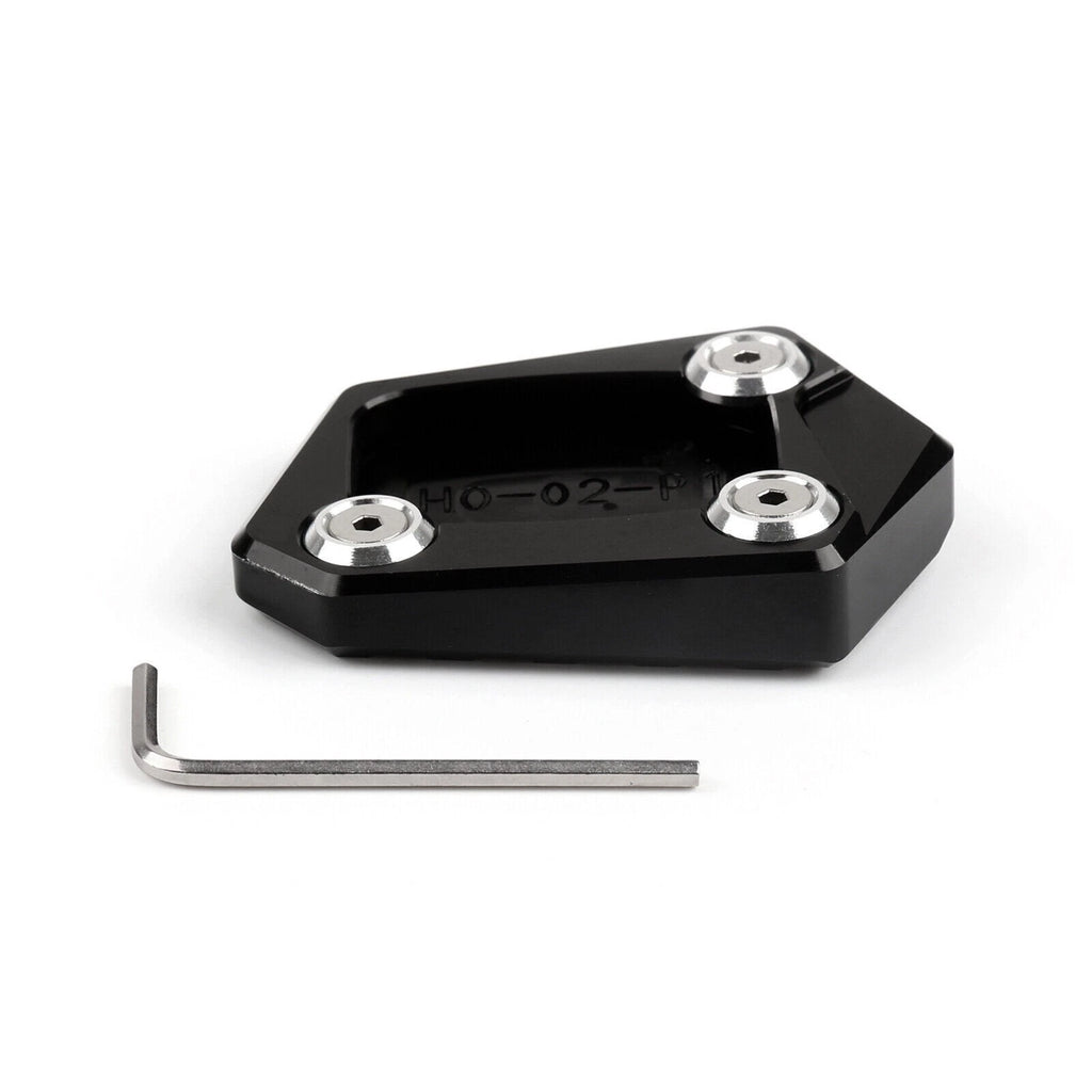 CNC Side Kickstand Extension Plate Pad for Honda CBR250R (2011–2015) Black