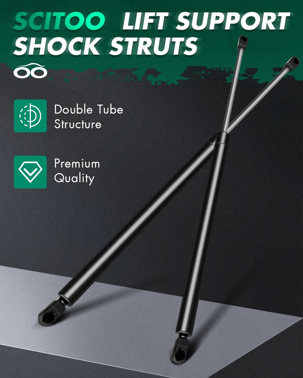 2X Liftgate Hatch Tailgate Lift Supports Struts for Ford Explorer (2001–2012)