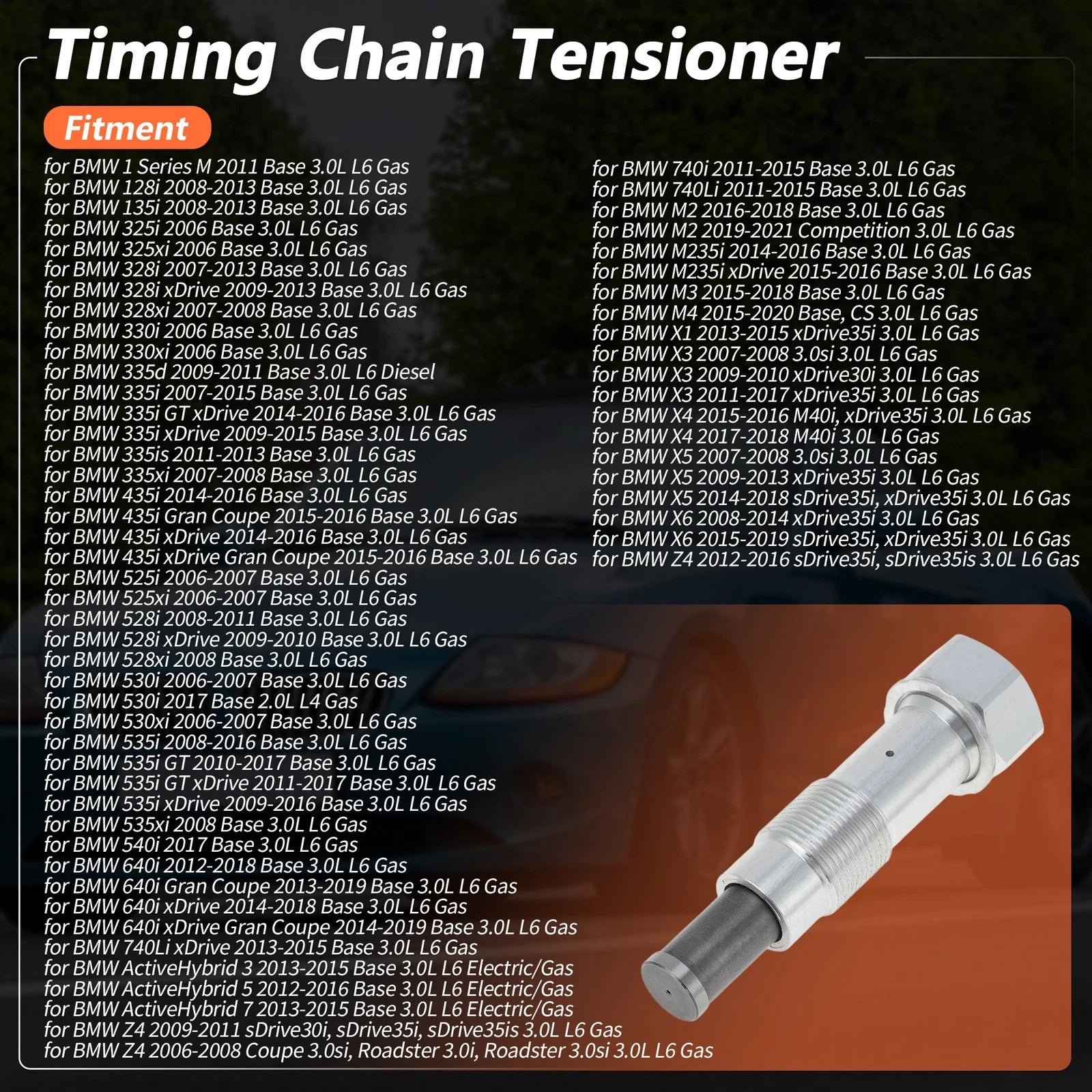 Timing Chain Tensioner w/ Seal Ring for BMW F01 E83 E71 E90 E84 (2007–2019)