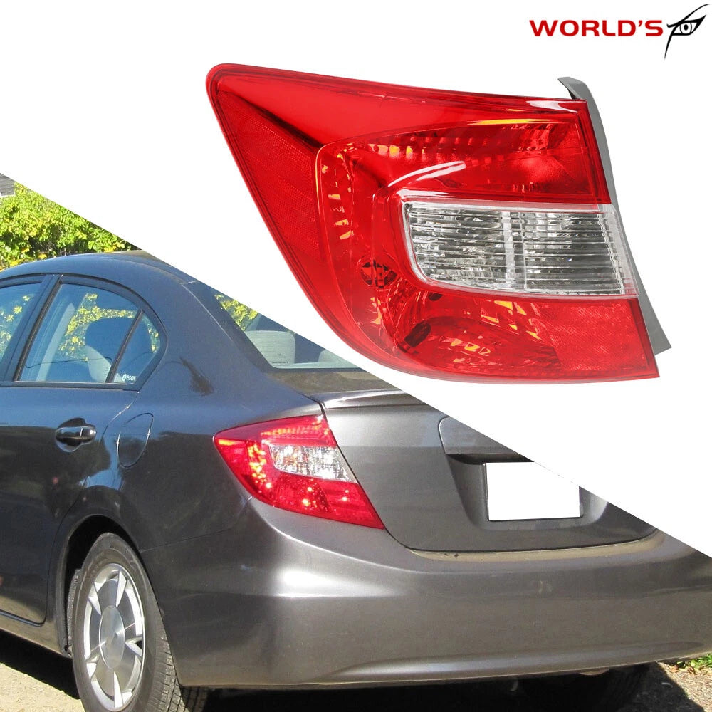 Tail Light Assembly for Honda Civic (2012) Halogen Left Side