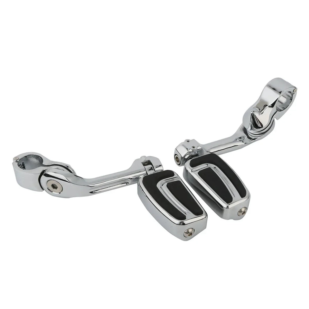 1-1/4" Long Angled Highway Bar Engine Guard Footpegs for Harley