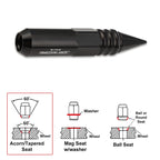 Set of 20 M12X1.5 Black JDM Conical Wheel Lug Nuts + Spike + Extension 20mm