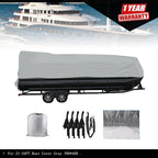 Waterproof Gray Boat Cover for Pontoon (2021–2024)