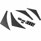 4Pcs Black Front Bumper Lip Diffuser Canards Splitter for Universal Fit Car Truck (2010-2025)