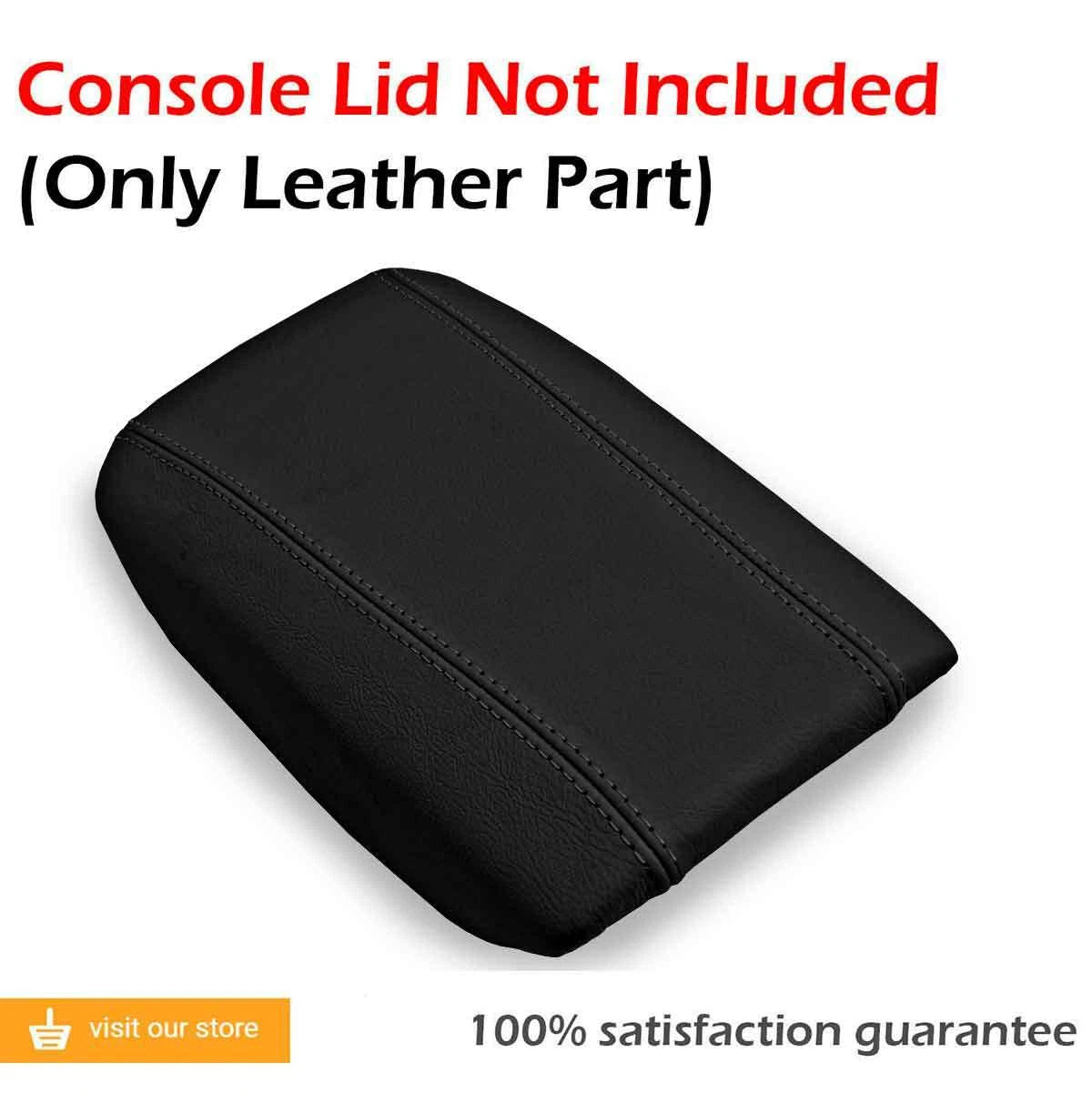 Leather Console Lid Armrest Cover for Volvo S80 (1999–2006) Black