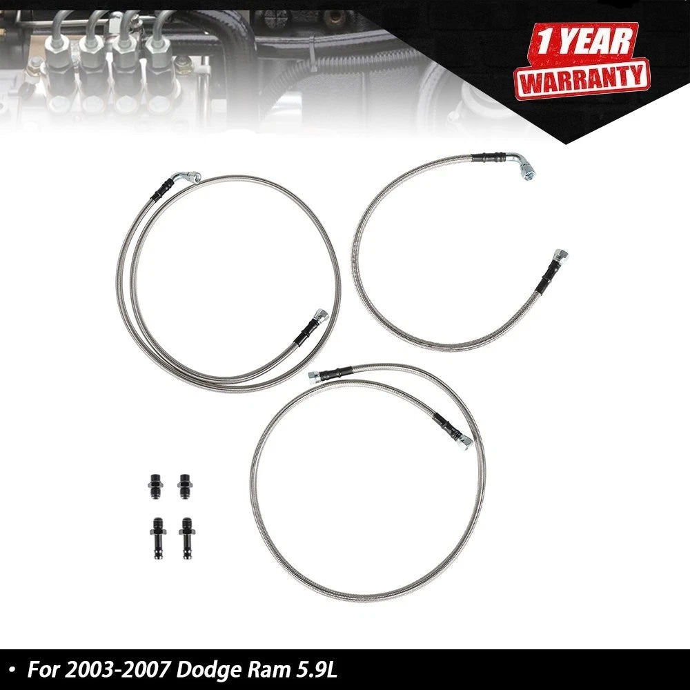 Transmission Cooler Hose Lines Kit for Dodge Ram 2500 3500 (2003–2007)
