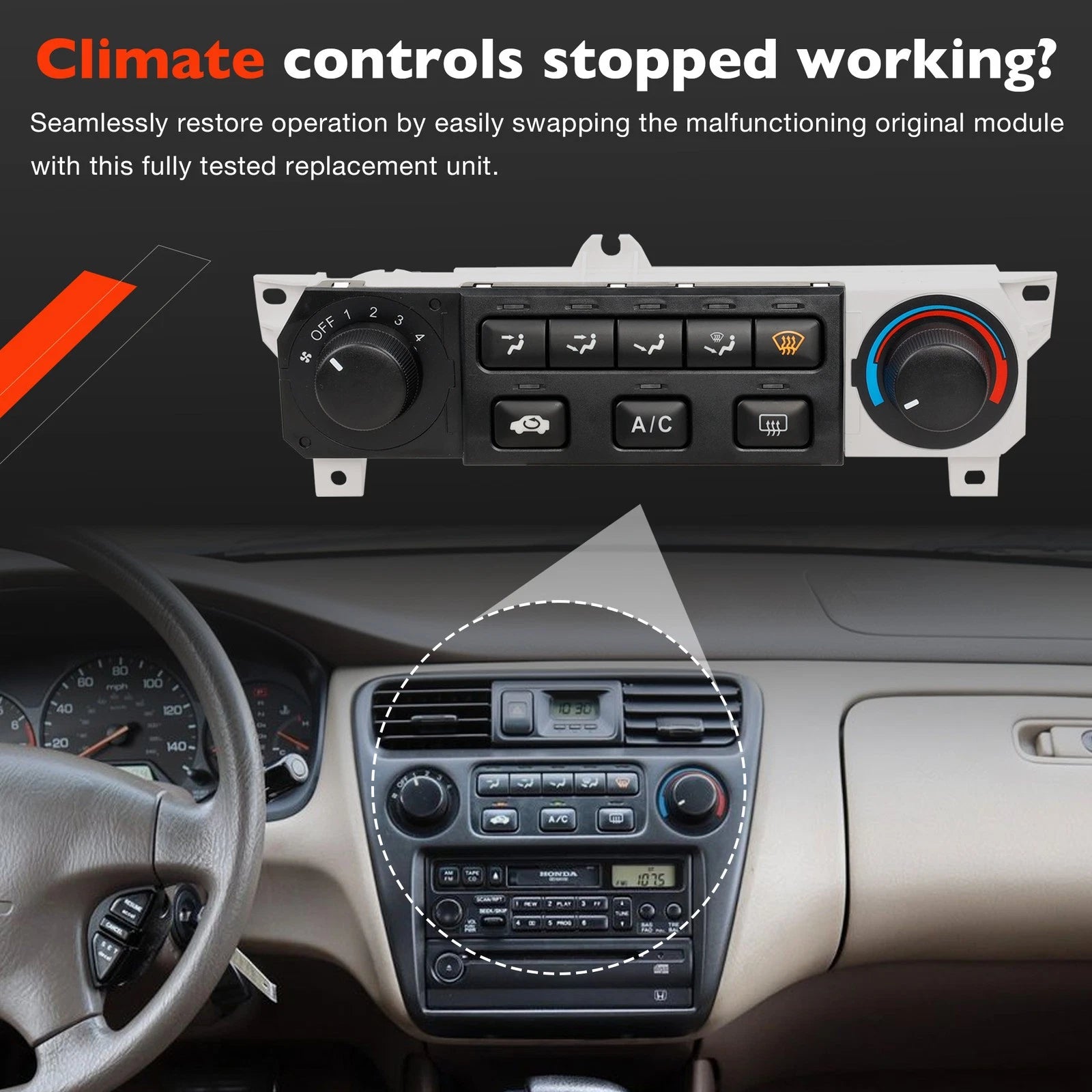 A/C Climate Control Module Switch for Honda Accord Odyssey (1998–2004)