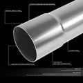 2.5" OD 90 Degree Mandrel Bend Exhaust Pipe for DIY Projects