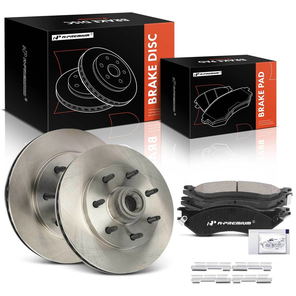 Front Disc Brake Rotors & Ceramic Pads for Ford F-150 F-250 (2000–2003)