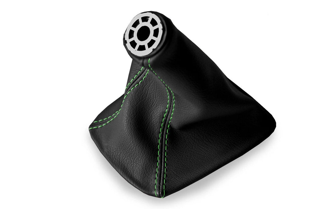 Leather Manual Shift Boot Cover for Toyota Celica (2000–2005) Green Stitch