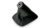Leather Manual Shift Boot Cover for Toyota Celica (2000–2005) Green Stitch