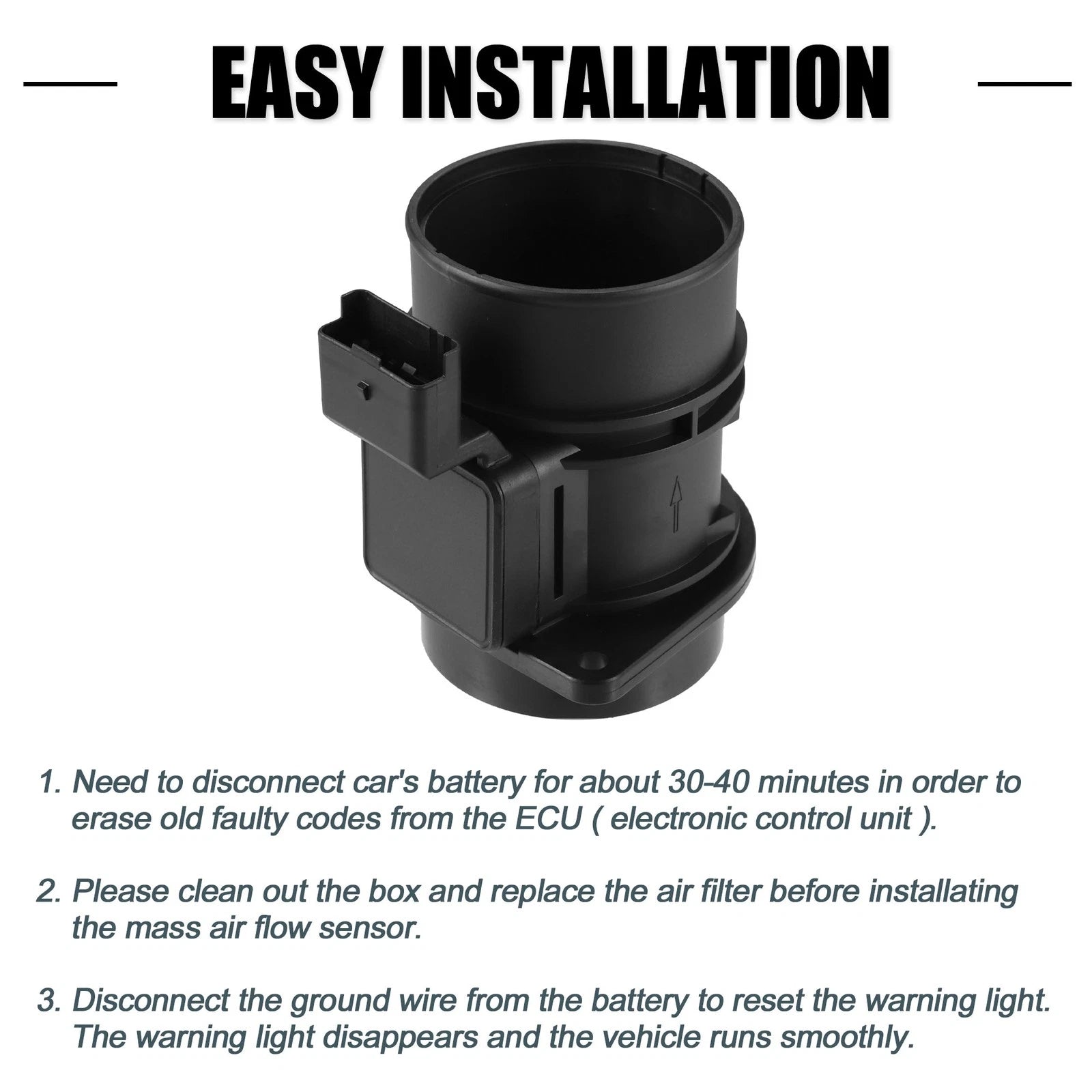 Mass Air Flow Sensor MAF for Opel Vivaro (2001–2020) No. 1658000QAB