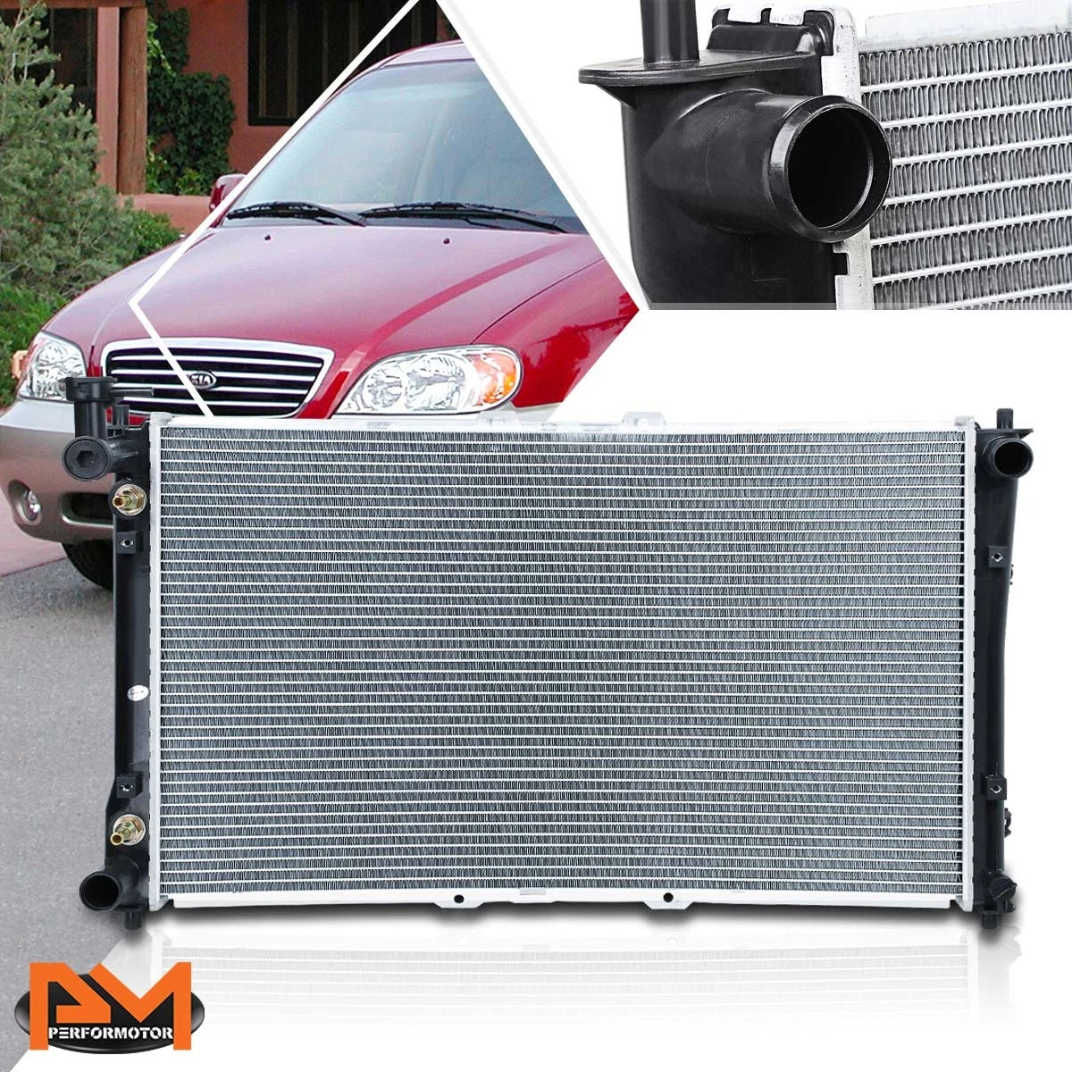 OE Replacement Aluminum Radiator for Kia Sedona 2002–2005 DPI-2442