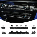 12pcs Air Conditioning Control Switch Button Cap Cover for BMW 5/6/7 Series