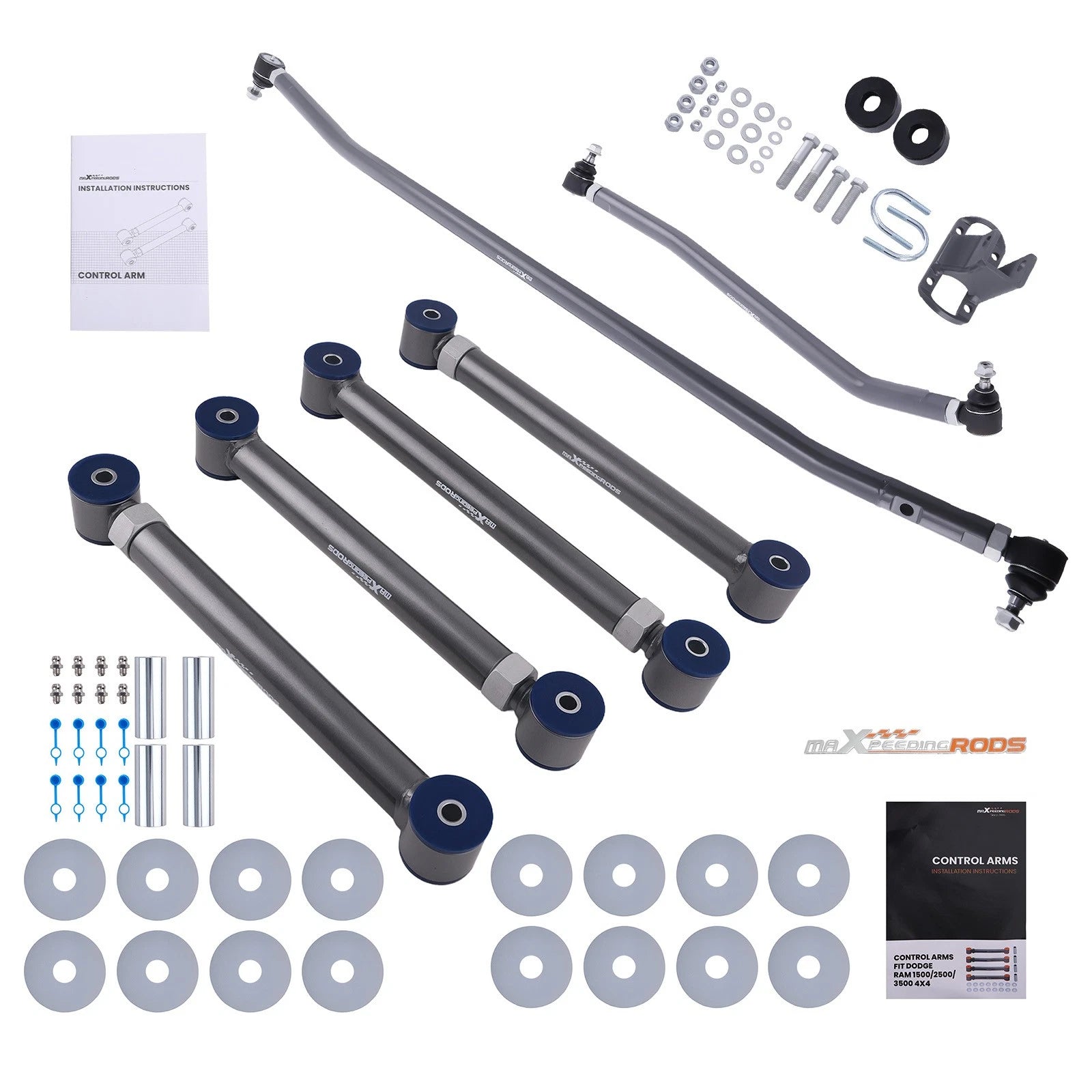 Adjustable Upgraded Front Control Arm Drag Link For 94-99 Dodge Ram 4WD 0-6 Lift