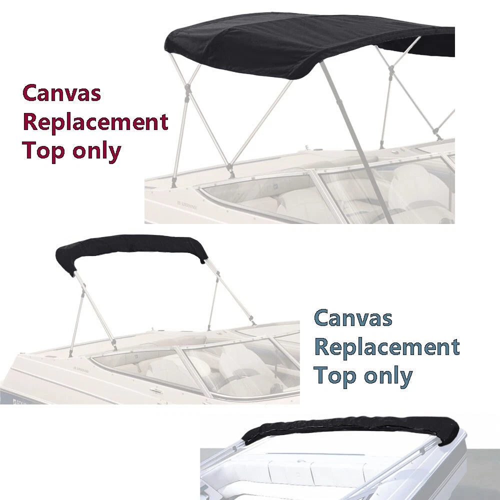 4 Bow Bimini Top Replacement Canvas Cover for Pontoon (8 ft)