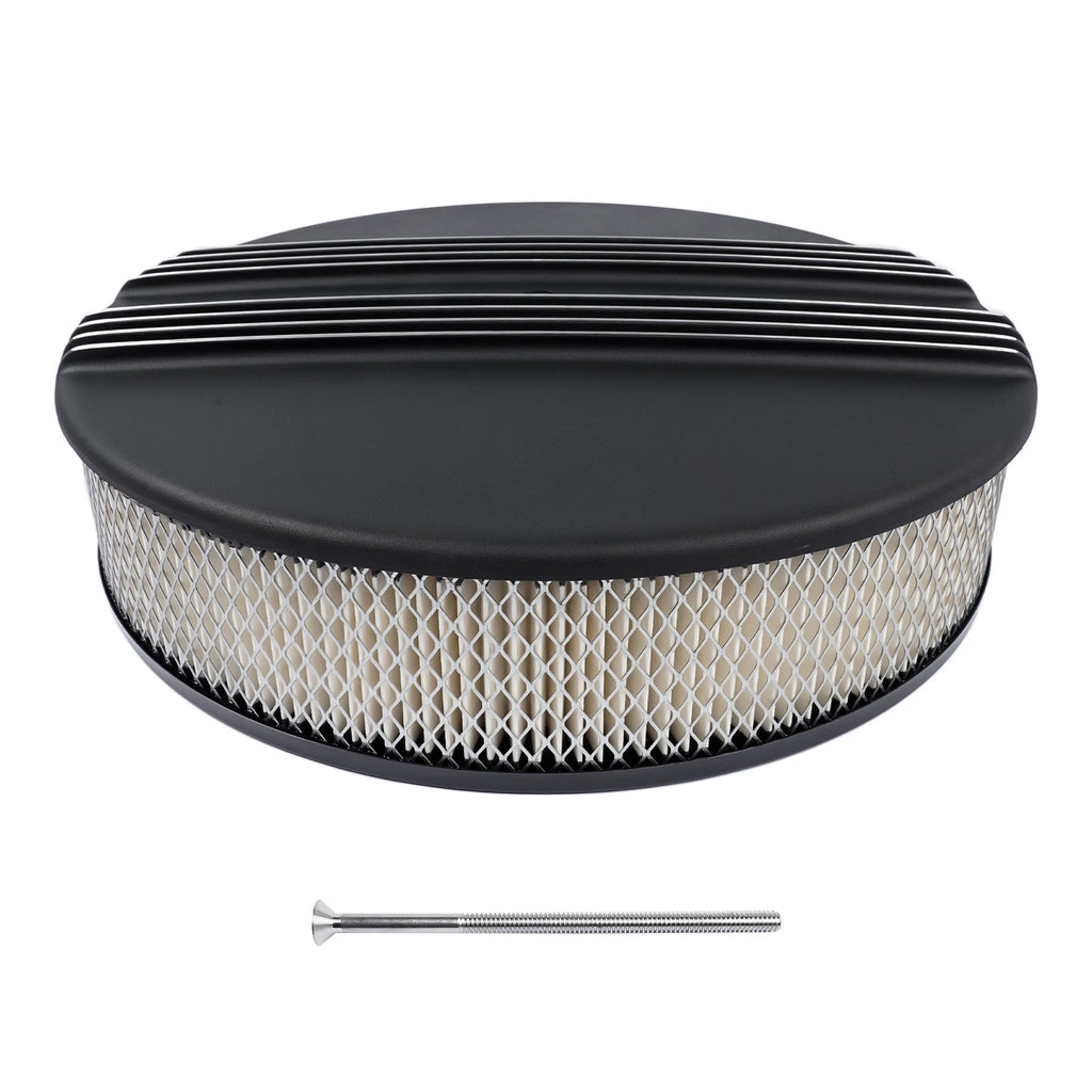 14" x 3" Half Finned Aluminum Air Cleaner for Universal Fit (Drop Base)