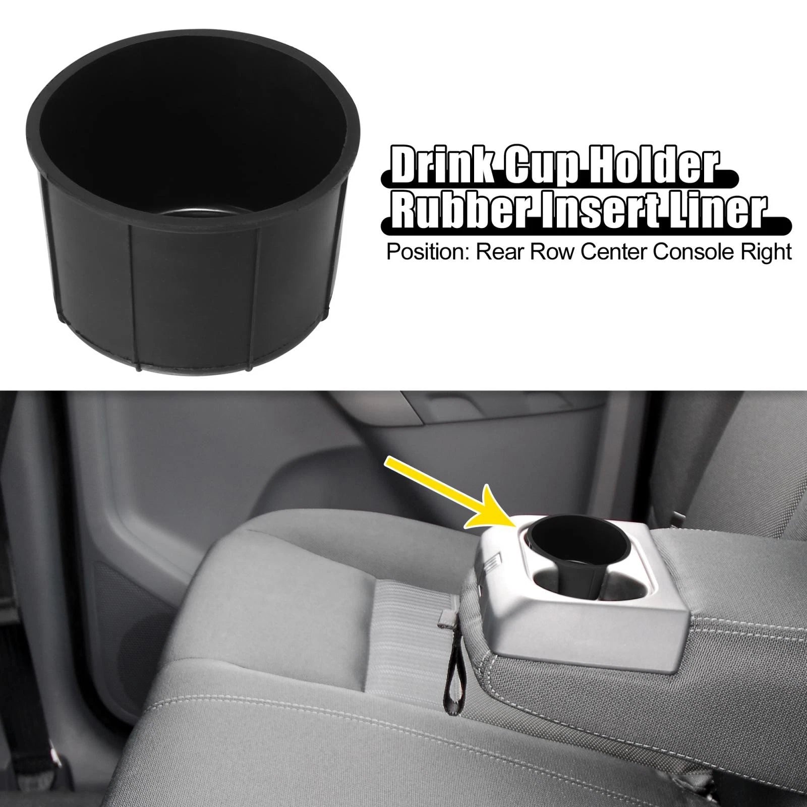 Rear Row Center Console Right Side Drink Cup Holder for Ford F-150 (2009–2014)